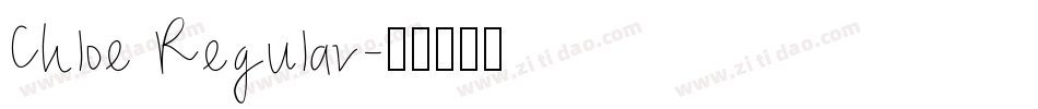 Chloe Regular字体转换